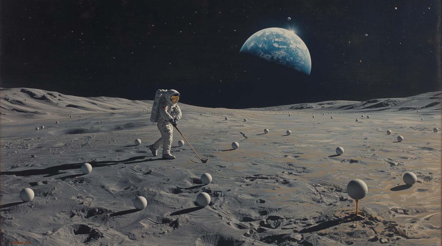 How Many Golf Balls Are On the Moon