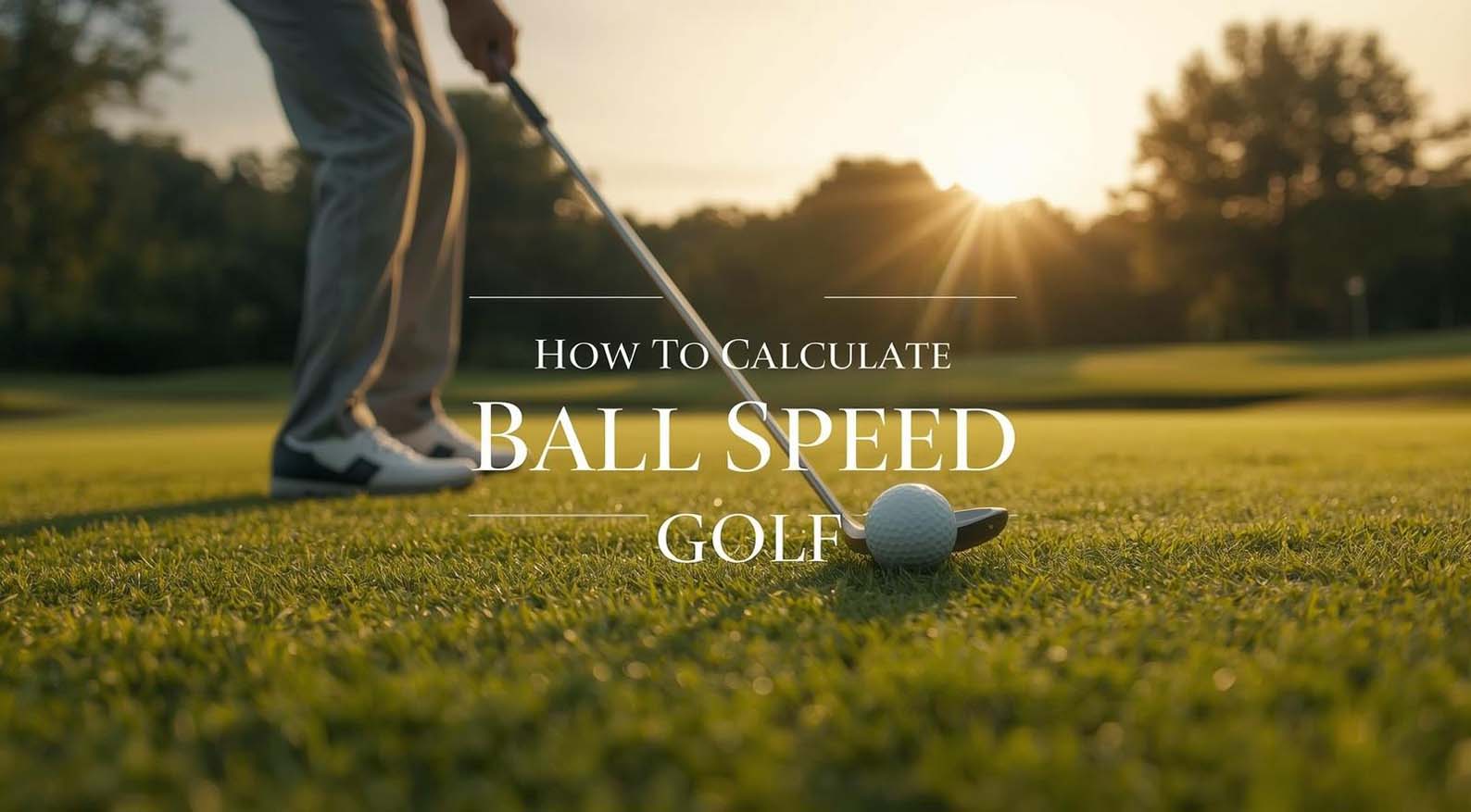 how to calculate ball speed golf