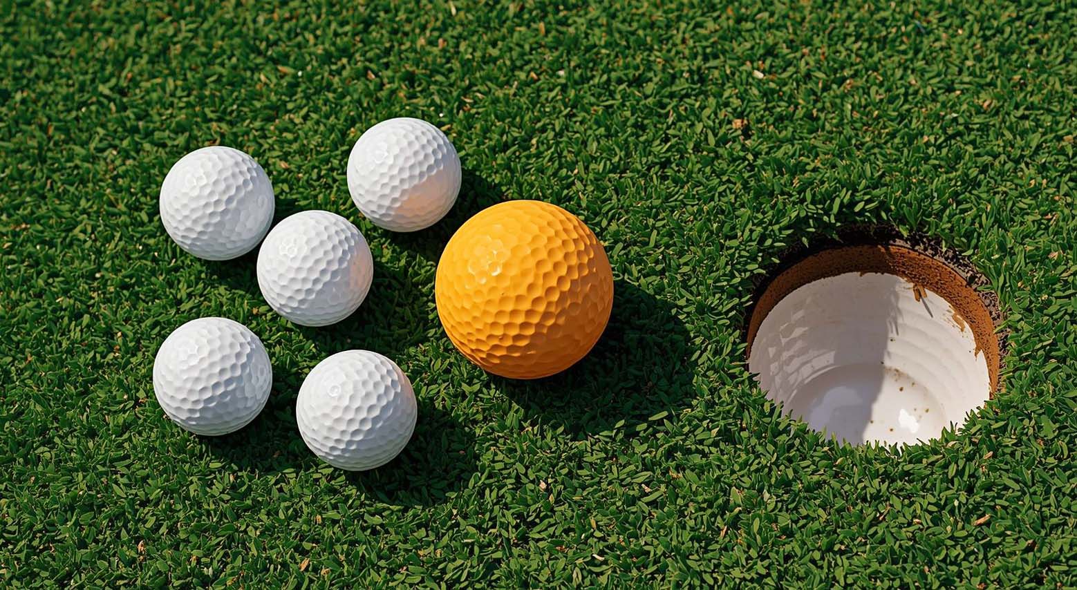 what color golf ball is the easiest to see​