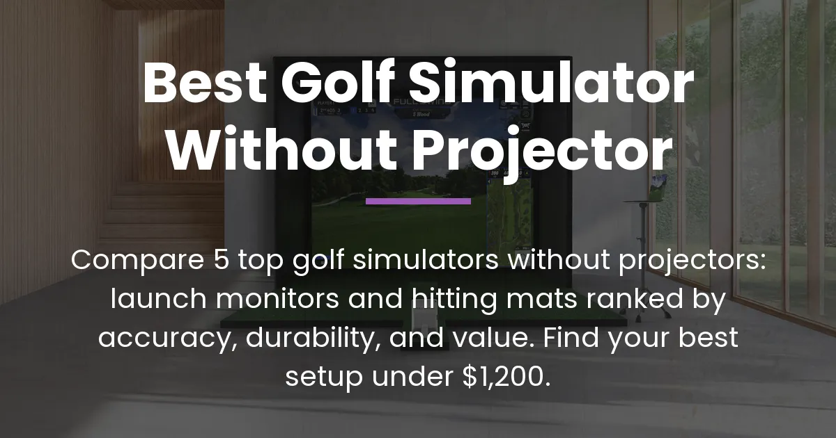 best golf simulator without projector