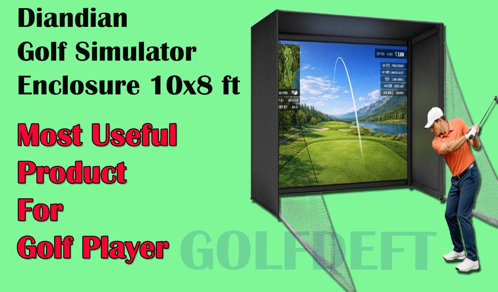 Diandian Golf Simulator Enclosure 10x8 ft Review