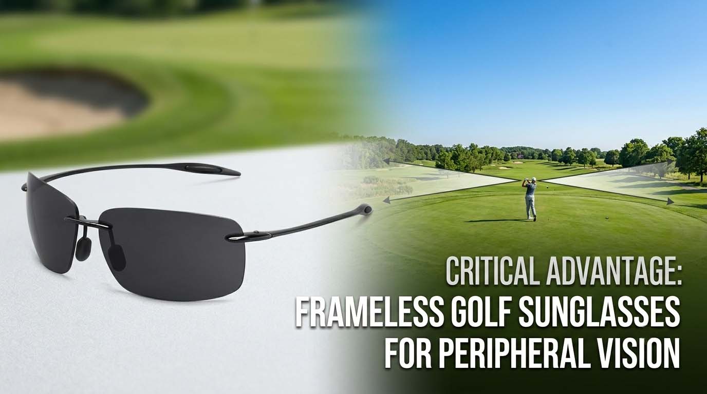 Frameless Golf Sunglasses for Peripheral Vision