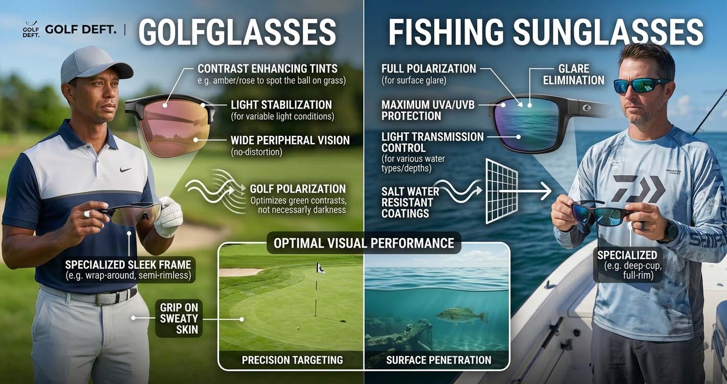 Golf Sunglasses vs Fishing Sunglasses