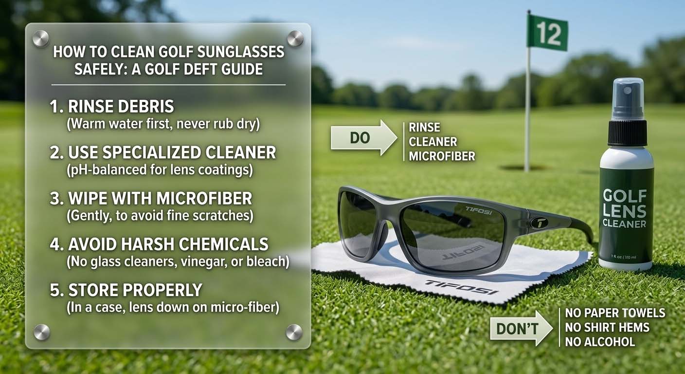 How to Clean Golf Sunglasses Lenses Safely