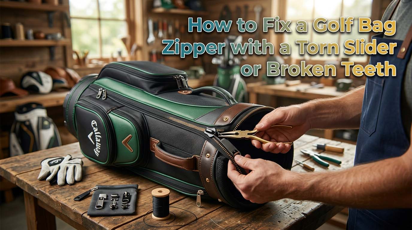 How to Fix a Golf Bag Zipper with a Torn Slider or Broken Teeth