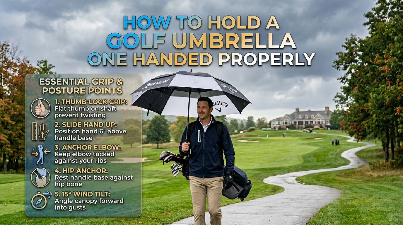 How to Hold a Golf Umbrella One Handed Properly