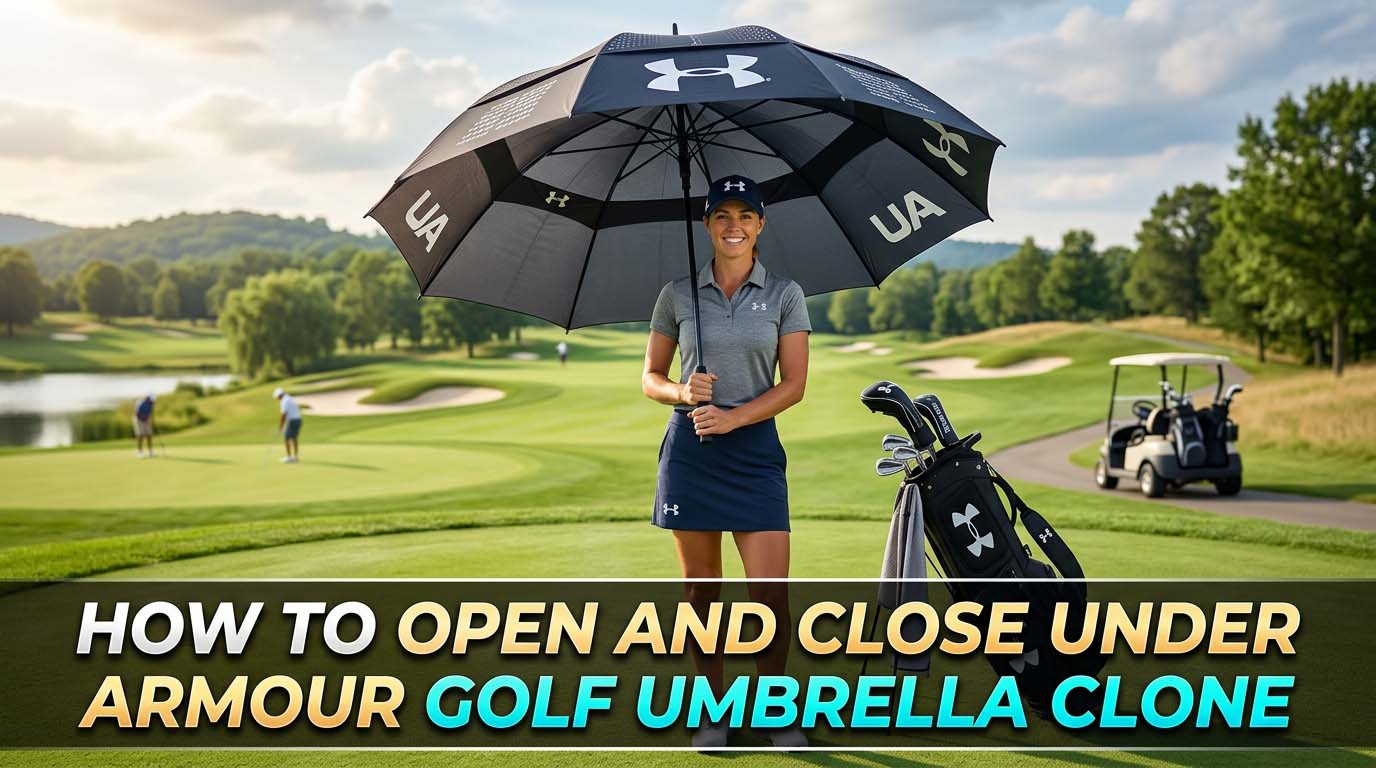 How to Open and Close Under Armour Golf Umbrella Clone