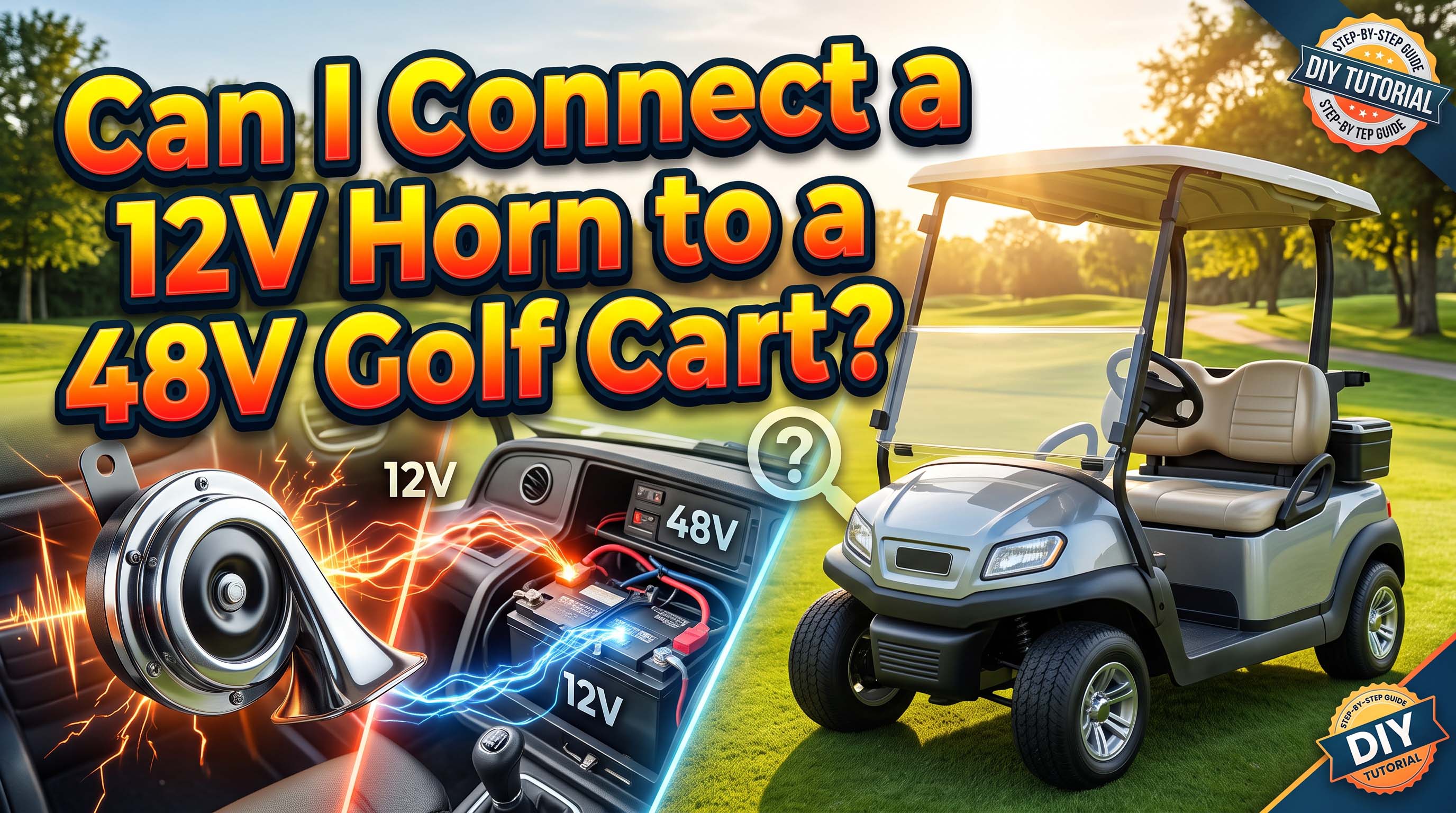 Can I Connect a 12V Horn to a 48V Golf Cart