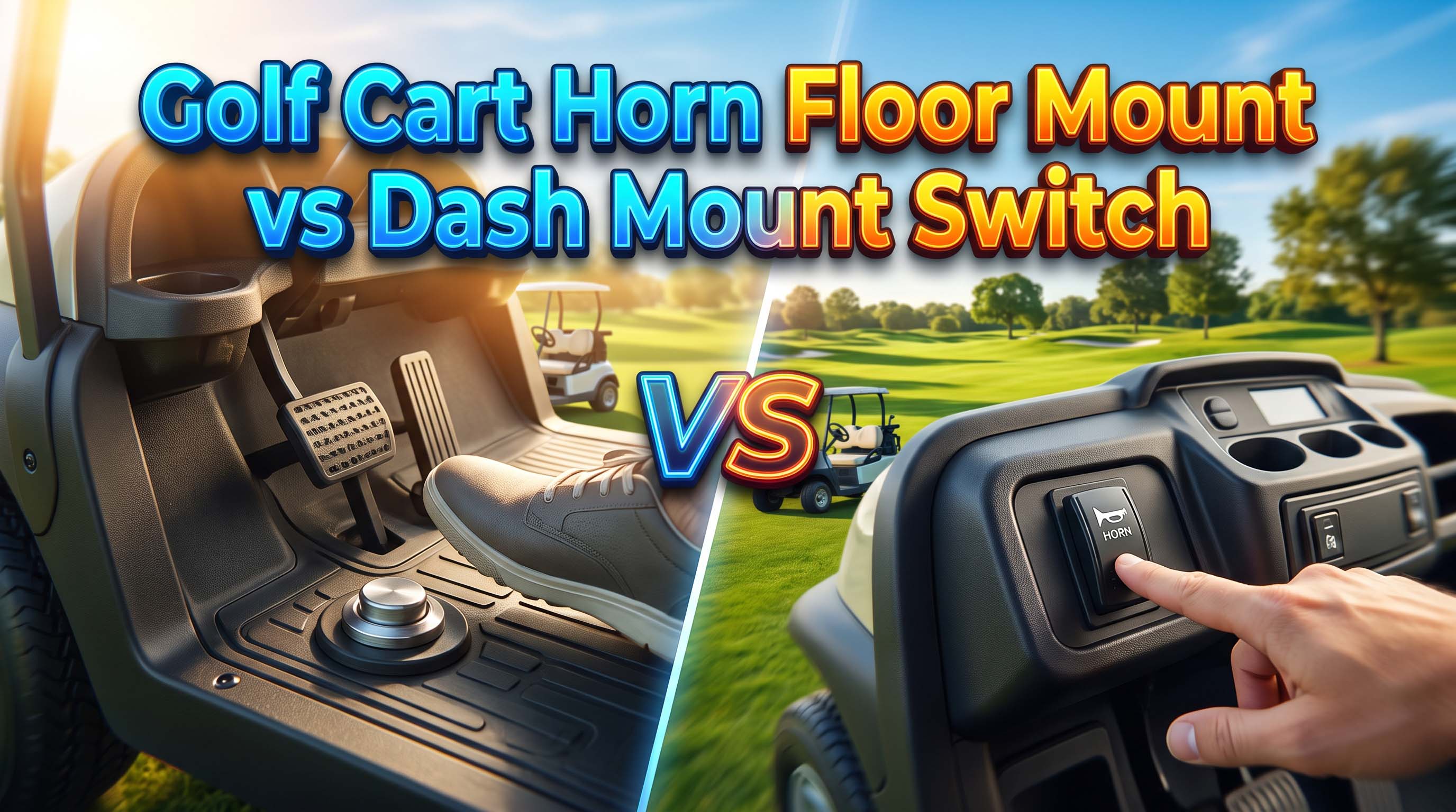 Golf Cart Horn Floor Mount vs Dash Mount Switch
