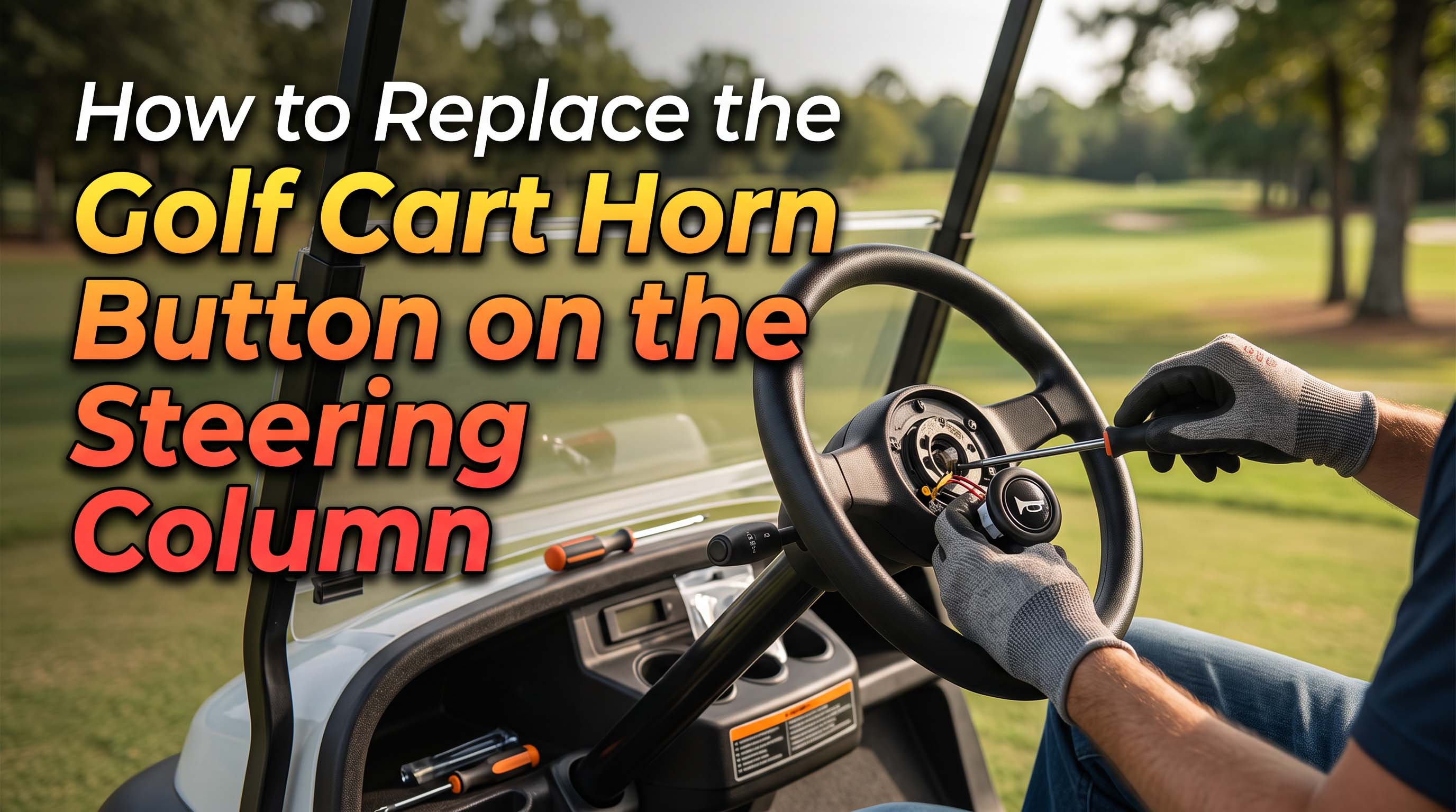 How to Replace the Golf Cart Horn Button on the Steering Column