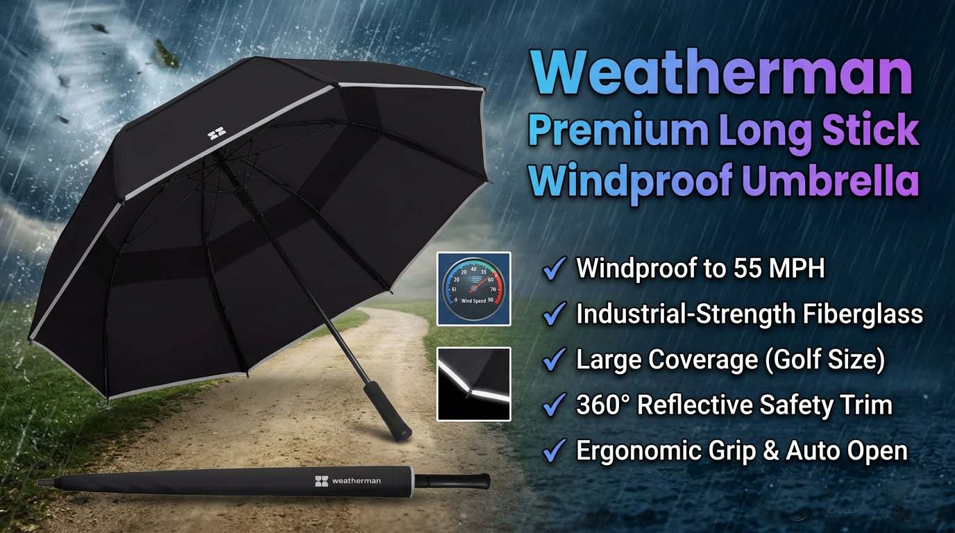 Weatherman Premium Long Stick Windproof Umbrella Review